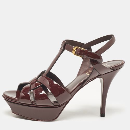 Saint Laurent Patent Leather Tribute Sandals Size 37 - Saint Laurent Paris - Modalova