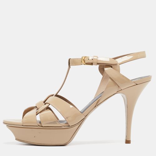 Saint Laurent Patent Leather Tribute Platform Sandals Size 40.5 - Saint Laurent Paris - Modalova