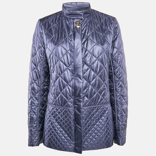 Nylon Zip-Up Quilted Jacket L - Salvatore Ferragamo - Modalova