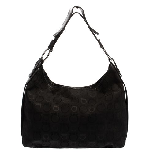 Monogram Canvas and Leather Hobo - Salvatore Ferragamo - Modalova