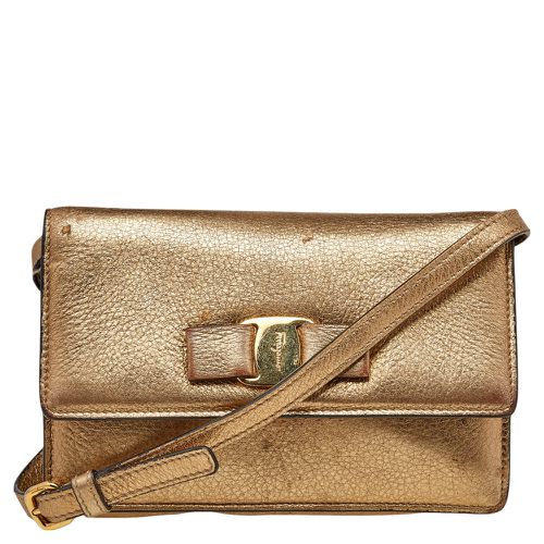 Leather Vara Bow Shoulder Bag - Salvatore Ferragamo - Modalova