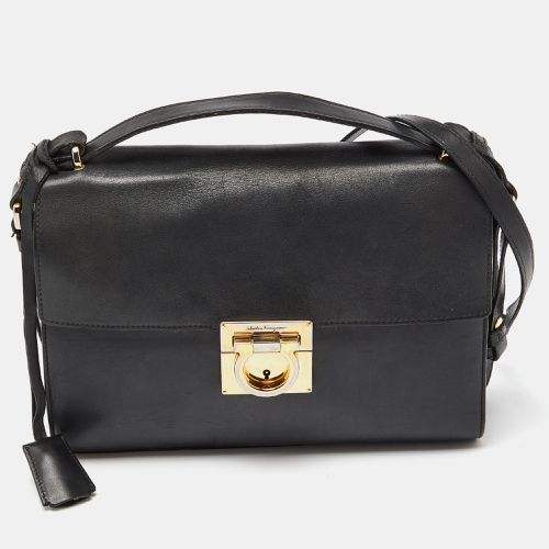 Leather Gancio Lock Top Handle Bag - Salvatore Ferragamo - Modalova