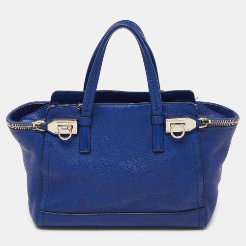 Leather Zip Tote - Salvatore Ferragamo - Modalova