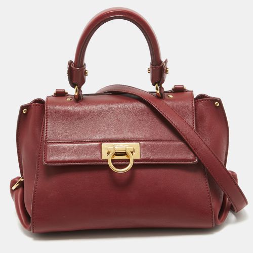 Leather Small Sofia Top Handle Bag - Salvatore Ferragamo - Modalova