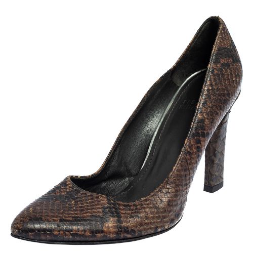 Python Embossed Leather Pumps Size 39 - Salvatore Ferragamo - Modalova