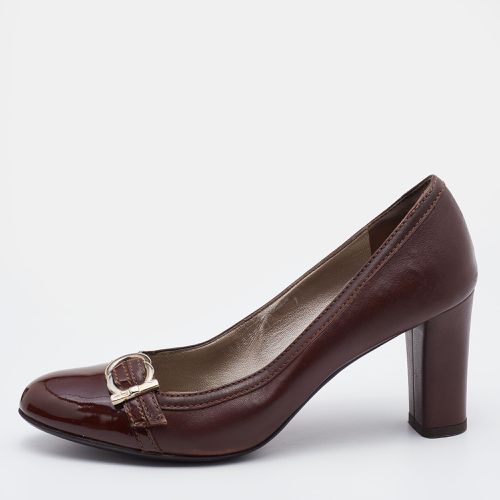 Patent and Leather Nostra Pumps Size 37.5 - Salvatore Ferragamo - Modalova