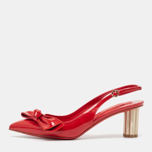 Patent Leather Aulla Slingback Pumps Size 36 - Salvatore Ferragamo - Modalova