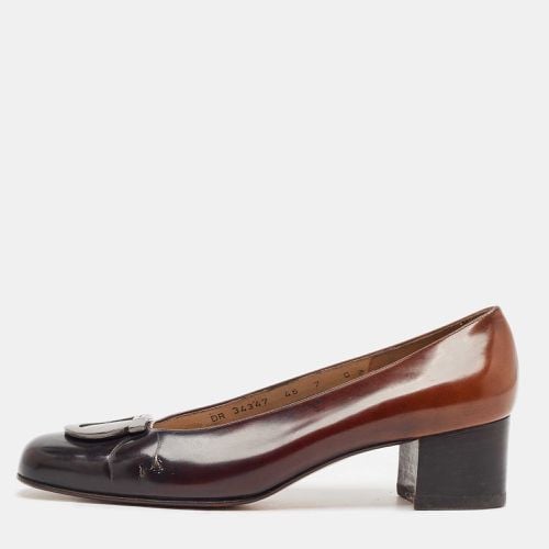 Brown Ombre Leather Gancini Pumps Size 37.5 - Salvatore Ferragamo - Modalova