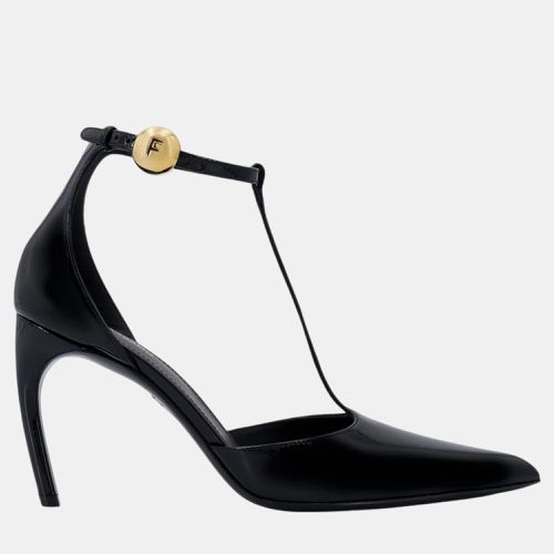 Leather T-Strap Pumps EU 38.5 - Salvatore Ferragamo - Modalova