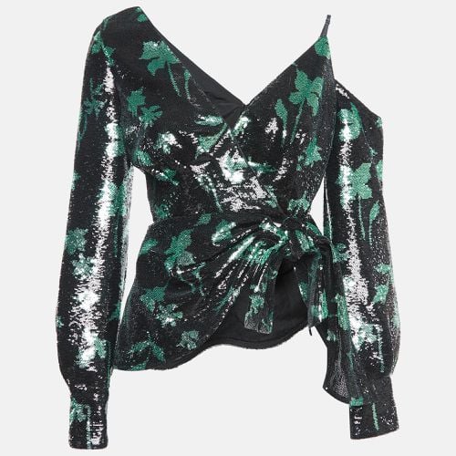 Green Sequin One-Shoulder Top M - Self-Portrait - Modalova