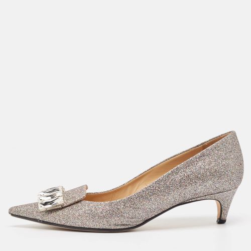 Glitter Crystal Embellished Pointed Toe Pumps 40 - Sergio Rossi - Modalova