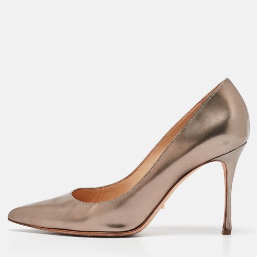 Bronze Leather Pointed Toe Pumps Size 37 - Sergio Rossi - Modalova