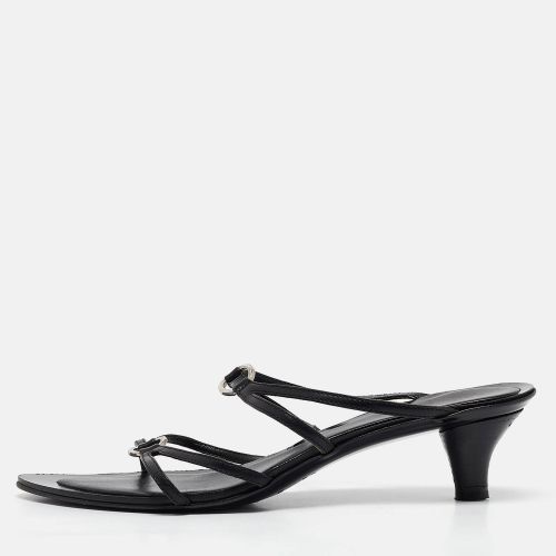 Leather Strappy Slide Sandals Size 41 - Sergio Rossi - Modalova