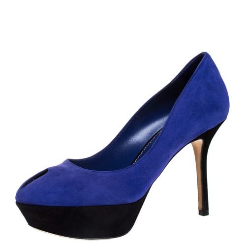 Purple Suede Cachet Platform Pumps Size 36 - Sergio Rossi - Modalova