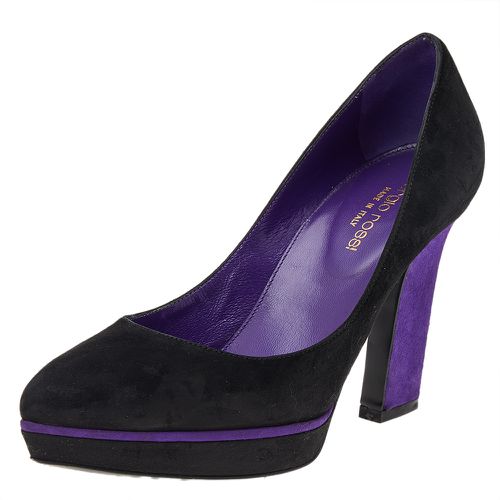 Purple Suede Platform Pumps Size 36 - Sergio Rossi - Modalova