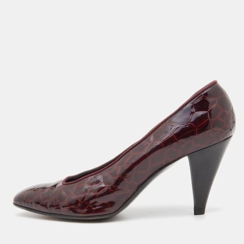 Croc Embossed Patent Leather Pumps Size 36.5 - Sergio Rossi - Modalova