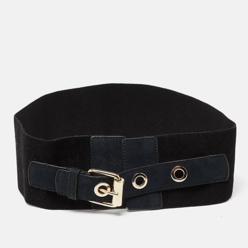 Elastic and Faux Suede Buckle Wide Belt 70CM - Stella McCartney - Modalova