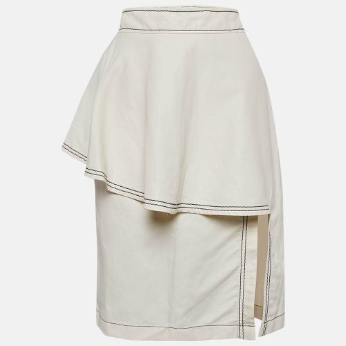 Off- Cotton Blend Flounce Knee-Length Skirt S - Stella McCartney - Modalova