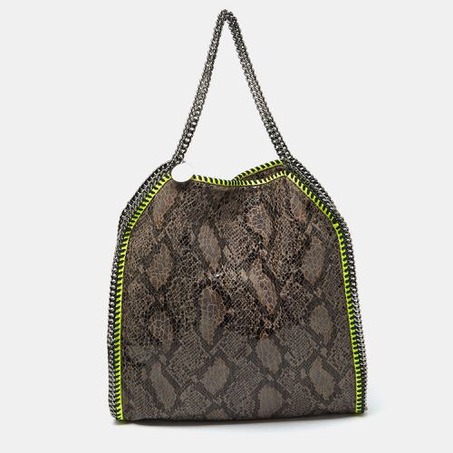 Neon Green Faux Python Embossed Leather Falabella Tote - Stella McCartney - Modalova