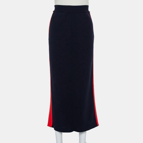 Cotton Knit Contrast Stripe Panel Detail Midi Skirt M - Stella McCartney - Modalova