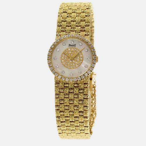 Shell 18K Yellow Gold Tradition 9706D23 Manual Winding Women's Wristwatch 24 mm - Piaget - Modalova