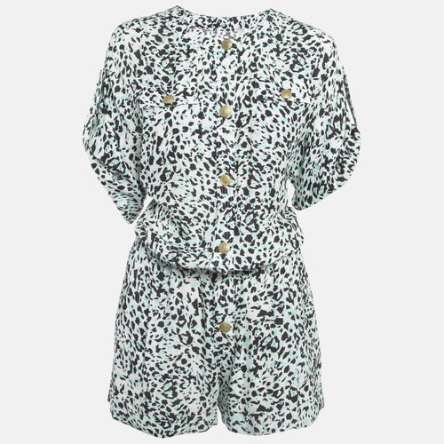 Multicolor Printed Silk Romper Jumpsuit S - Pierre Balmain - Modalova