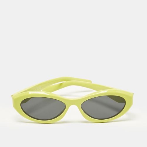 Lime/Black SPR26Z Frame Oval Sunglasses - Prada - Modalova