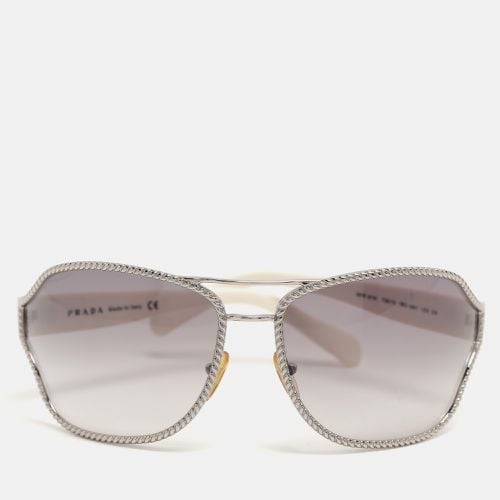 White Metal Shield SPR 61H Sunglasses - Prada - Modalova