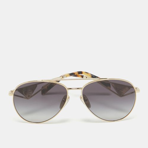 Gold SPR 73Z Triangle Logo Aviator Sunglasses - Prada - Modalova