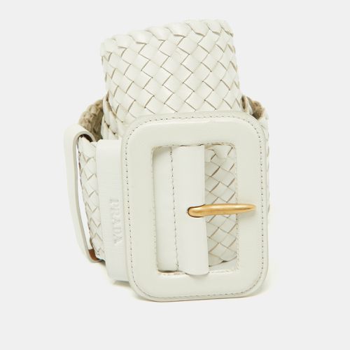 Woven Leather Wide Waist Belt 80CM - Prada - Modalova