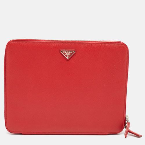 Saffiano Lux Leather Zip Around iPad Case - Prada - Modalova