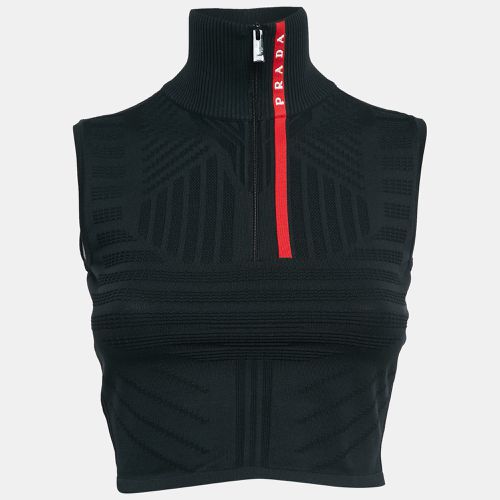 Tech Stretch Nylon Sleeveless Crop Top S - Prada - Modalova