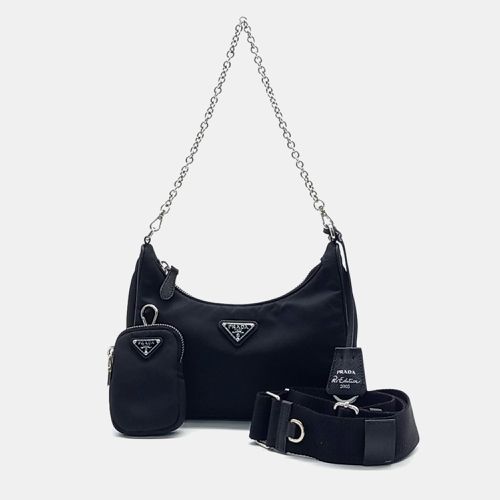 Re-Nylon Tesuto Chain Strap Hobo Bag - Prada - Modalova