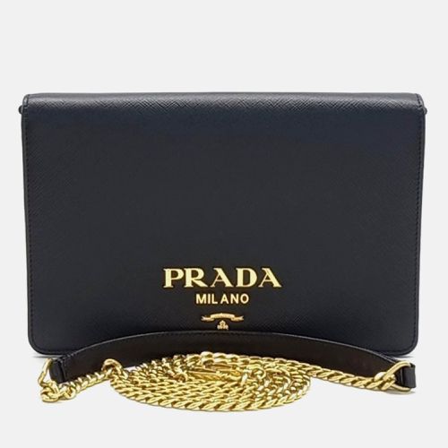 Leather Saffiano Chain Crossbody Bag - Prada - Modalova