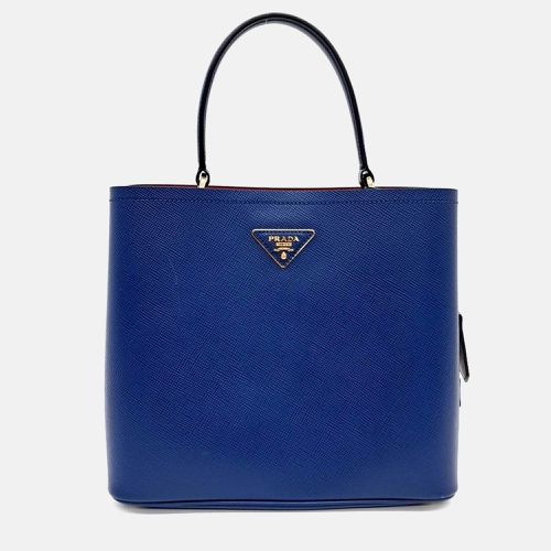 Leather Saffiano Duble Tote Bag - Prada - Modalova