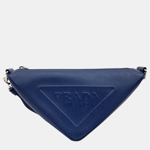 Leather Triangle Crossbody Bag - Prada - Modalova