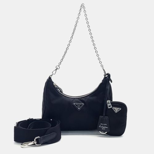 Nylon Tesuto Chain Strap Hobo Bag - Prada - Modalova