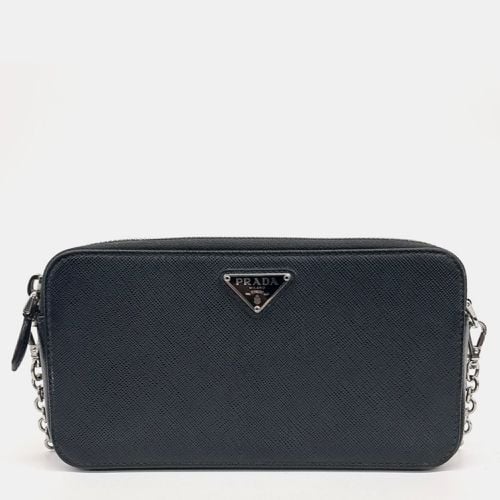 Leather Nappa Diagram Mini Chain Bag - Prada - Modalova