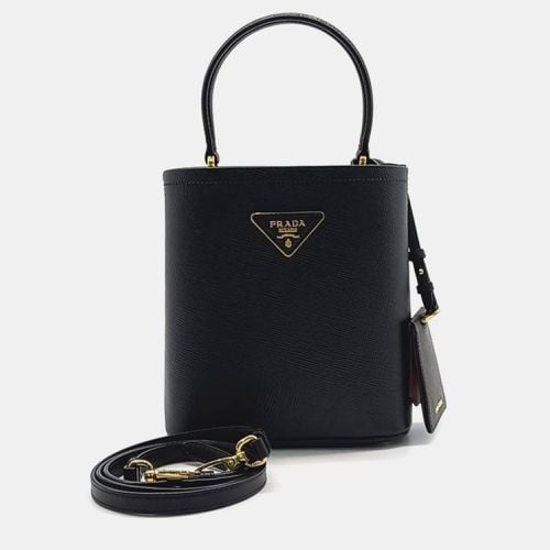 Leather Saffiano Pannier Tote Bag - Prada - Modalova