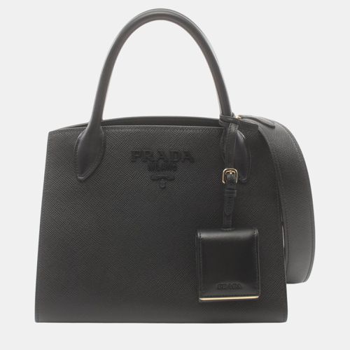 Saffiano Leather Saffiano Cuir C Monochrome Handbag - Prada - Modalova