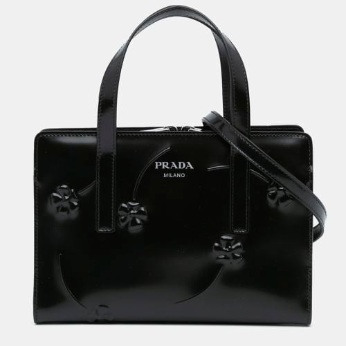 Mini Spazzolato Floral Re Edition 1995 Double Handle Bag - Prada - Modalova