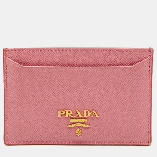 Saffiano Metal Leather Card Holder - Prada - Modalova