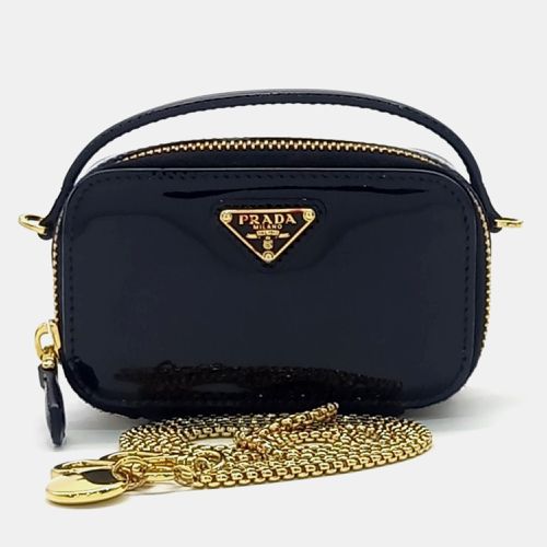 Leather patent mini pouch - Prada - Modalova