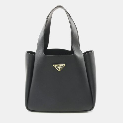 Leather Soft Grain Tote Bag - Prada - Modalova