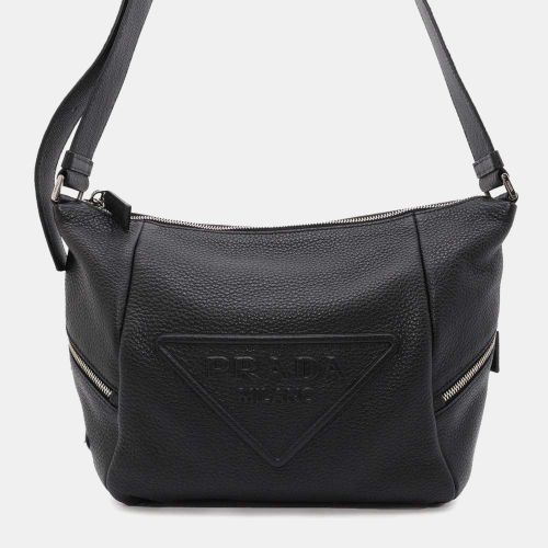 Leather Triangle Shoulder Bag - Prada - Modalova