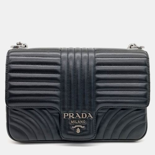 Leather diagram chain shoulder bag - Prada - Modalova