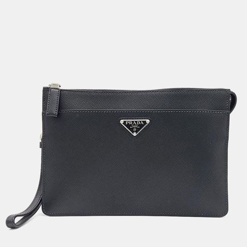 Saffiano Leather Pouch Bag - Prada - Modalova