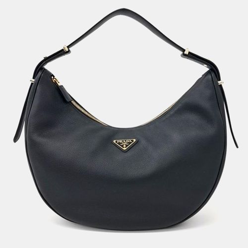 Leather Arque Large Shoulder Bag - Prada - Modalova