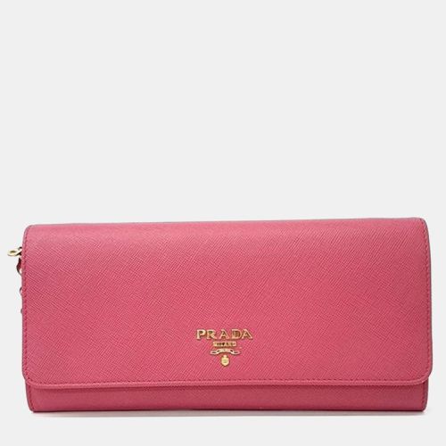 Saffiano Lux Leather Wallet On Chain - Prada - Modalova