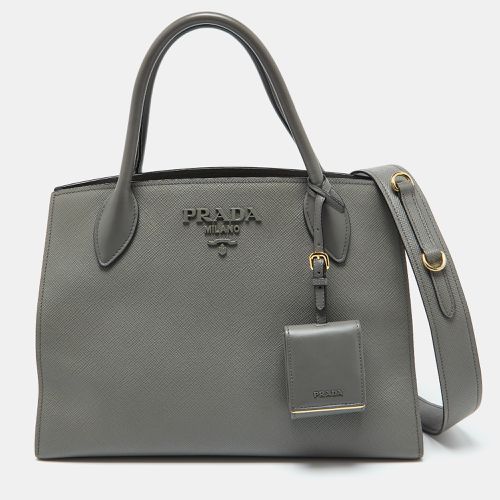 Saffiano Cuir Leather Monochrome Tote - Prada - Modalova